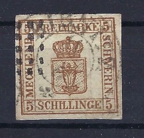 Mecklenburg Schwerin Mi 8 x ° vollrandig, ME 320€