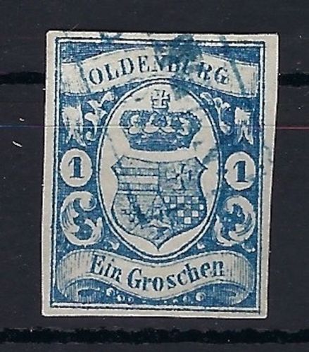 Oldenburg Mi 12 a ° vollrandig, , ME 220€, signiert