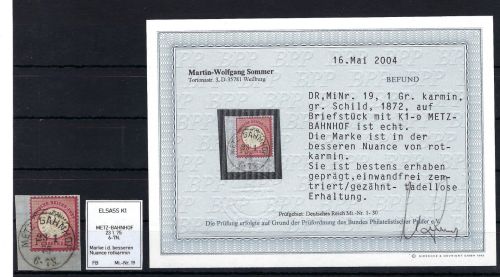 DR Mi 19 ∆ mit K1 Metz-Bahnhof, bessere Nuance rotkarmin