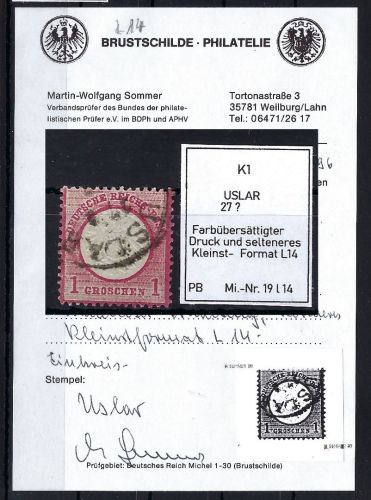DR Mi 19 Paar Luxus , links mit gebrochenem E in Deutsche