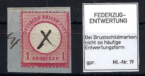 DR Mi 19 Luxus ∆ mit Federzugentwertung, gepr. Sommer BPP