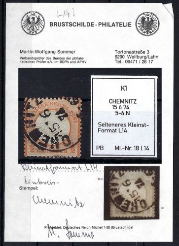 DR Mi 18 ° im seltenen L 14 Format, Befund Sommer BPP