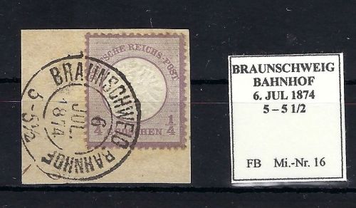 DR Mi 16 Briefstück mit Stemp. Braunschweig-Bahnhof