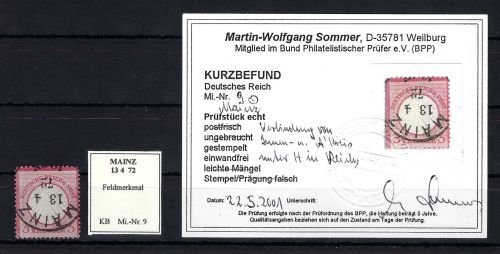 DR Mi 9° PF "Innen- und Aussenkreis verbunden, KB Sommer BPP