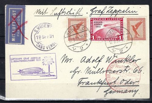 DR Mi 456 2. Südamerikafahrt Berlin - Cabo Verde - Frankfurt Oder