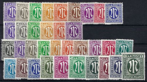 Bizone AM Post komplett Mi 1-9, 10-15, 16-35 je Satz **, ME 60€