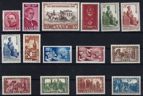 Saarland kompletter Jahrgang 1950 **, ME 523€