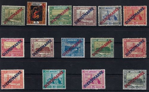 Saargebiet Dienst, Mi 1-11 **, 12-15 **, ME 435€