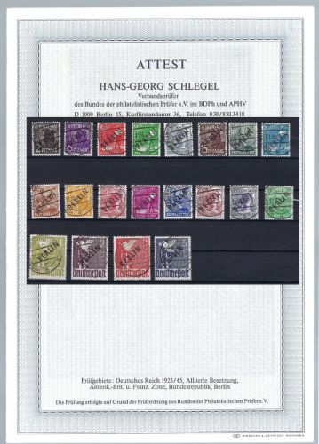 C) Berlin Mi 1-20°, ME 2.400€, jede Marke ideal gest., FA Schlegel BPP