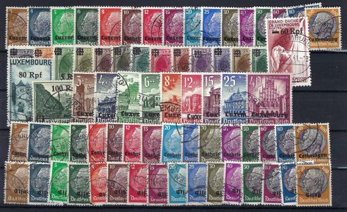 C) D. Bes. Elsass/Lothringen/Luxembug, gest. Zusammenstellung, ME 114€