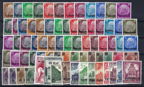 C) D. Bes. Elsass/Lothringen/Luxembug, postfr. Zusammenstellung, ME 175€