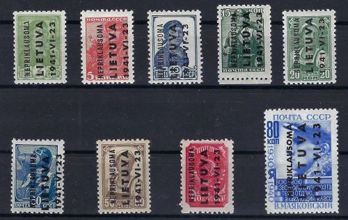 C) D. Bes. Litauen Mi 1-9 **, ME 200€