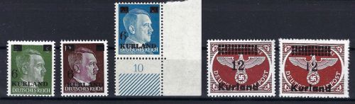 C) D. Bes. Kurland Mi 1-3, 4 A/B **, ME 250€, gep. Van Loo BPP