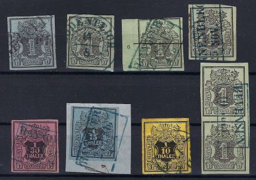 C) Hannover Mi 1, 2 (4), 3-5 °, dabei 4 RZ und senk. Paar, ME 270€