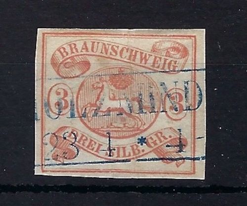 C) Braunschweig Mi 3 ° vollrandig, 350€