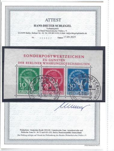 P) Berlin HZ Bl. 1 mit SoSt Hannover Messe, FA Schlegel BPP einwandfrei