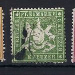 C) Württemberg Mi 16-20 y °, 20 signiert Pfenninger, ME 3.360€