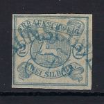 C) Braunschweig Mi 3 ° vollrandig, Textbogenstempel Braunschweig