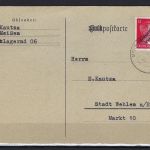 Lokalausgaben Meissen Mim 34 als EF auf Postkarte n. Wahlen Elbe