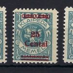 Memel / Klaipeda Mi 213, 221, 229 je * gep. Dr. Petersen BPP, ME 240€