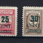Memel / Klaipeda Mi 234-237 I * mit Erstfalz, mit Signum, ME 750€