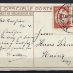 DR Flugpost Mi I "Offizielle Postkarte Großherzogin 1912"