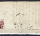 Württemberg Mi 38 Eckrand OR als EF Rudersberg n. Jagstheim