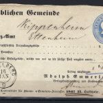 Baden U 13 Gemeinde GA von Heidelberg n. Kippenheim, Bahnpost