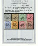 C) DR Dienst Mi 1 SP - 8 SP (Specimen) **, Jäschke-L. BPP, ME 1.040€
