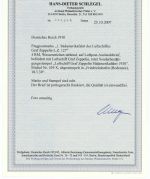 C) DR Mi 439 X m. rotem Sonderbestätigungsstempel, FA BPP, ME 500€