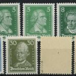 C) DR Mi 385-397 ** einwandfrei, gp. Peschl BPP/Bef. BPP, ME 1.100€
