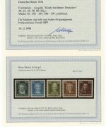 C) DR Mi 385-397 ** einwandfrei, gp. Peschl BPP/Bef. BPP, ME 1.100€