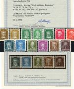 C) DR Mi 385-397 ** einwandfrei, gp. Peschl BPP/Bef. BPP, ME 1.100€