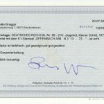 C) DR Mi 8 ° mit K1 Offenbach a. Main 3.13.73, Bef. Brugger BPP, ME 400€