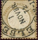 C) DR Mi 6 ° mit Hufeisenstempel ,,ELBERFELD 1. NOV. 72