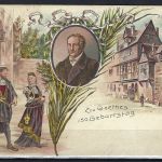 AK Litho 1899 Altes Goethehaus Frankfurt a. M., zum 150. Geburtstag