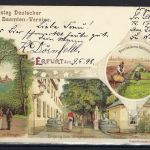 AK Litho Verbandstag Deutscher Beamten-Verein Erfurt, 1899
