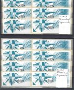 Luxemburg ATM 1999, Lot auf Steckkarten Mi 4 **/° versch. Portostufen
