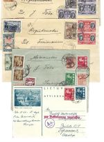Litauen 1941, 6 Belege/Ganzsachen, teils CCCP Frankatur