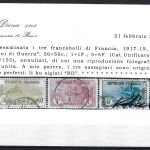 Frankreich Mi 128-135 °, Mi 133-135 Fotobefund Diena, ME 2.000€