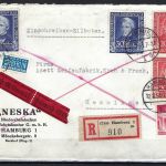 Bund Mi 119 (2), 120 (2), Bizone, E-Brief/Eilbote Hamburg n. Memmingen