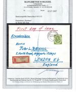 Bund Mi 138 als FDC-Auslandsbrief, FA Kopie Schlegel BPP