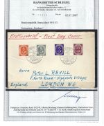Bund Mi 126-27, 129, 131 auf FDC mit ESST, FA Kopie Schlegel BPP