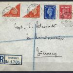 D. Bes. Kanalinseln Guernsey Mi II (2) , 2 R-Brief innerhalb Gurnseys