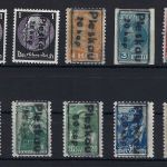 D. Bes. Russland, Pleskau, Mi 1 a/b + 2-9 **, Aufdruck falsch