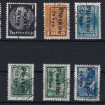 D. Bes. Russland, Pleskau, Mi 1 a/b+2-9 °, Aufdr. / ° falsch