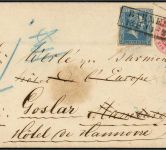 P) Preußen Mi 11 a. 1 Silbergr. GA, Ra2 Barmen n. Hamburg, Weiterl. Goslar