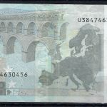 Bund 5 Euro Serie 2002 Frankreich, ohne Sicherheitsstreifen, Abart