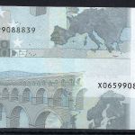 Bund 5 Euro Serie 2002 Deutschland, stark verschnitten, bankfrisch