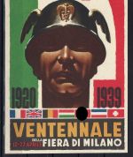Italien, Messekarte "Ventennale Fiera di Milano" 1939, ungebraucht